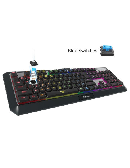Tastatura mecanica Gamdias Hermes P3 iluminare RGB,HERMES-P3-BN