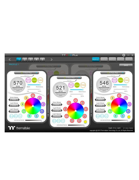 Ventilator Thermaltake Pure Plus RGB 12 set 3