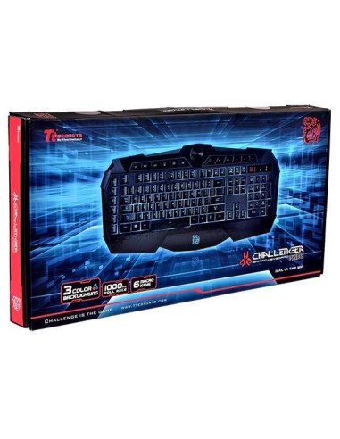 Tastatura gaming Tt eSports Challenger Prime neagra Open