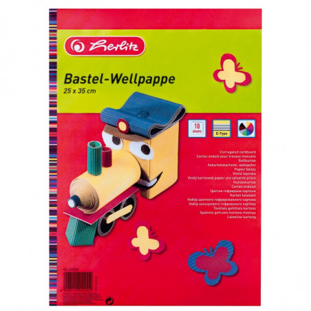 Carton Colorat Ondulat E-Wave 10 Coli 25 X 35 Cm Herlitz Carton Colorat Ondulat E-Wave 10 Coli 25 X 35 Cm Herlitz