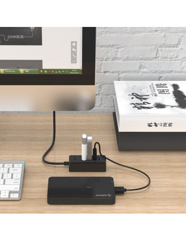 Hub Orico W5P-U3 4 Port USB 3.0 cu cablu de date de 100