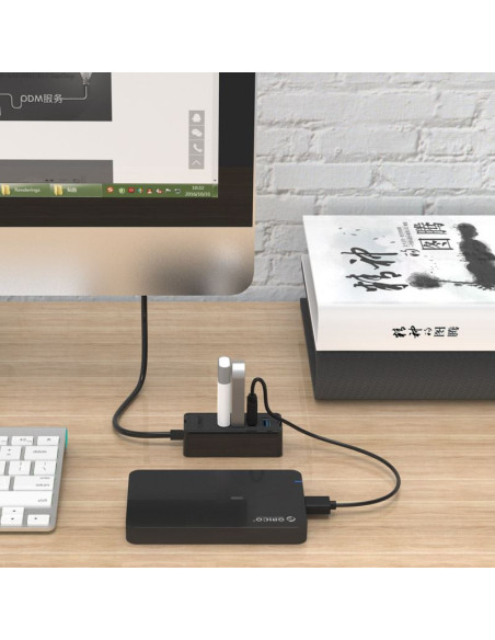 Hub Orico W5P-U3 4 Port USB 3.0 cu cablu de date de 100