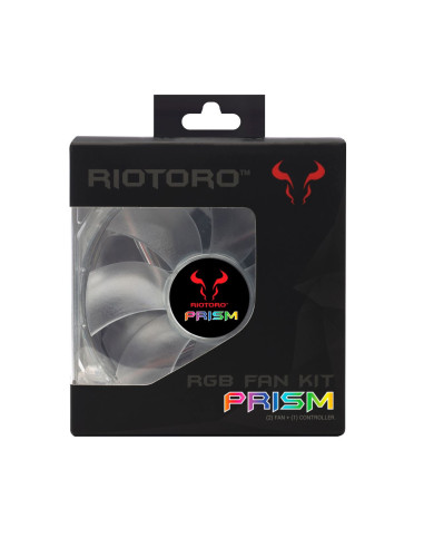 Set 2 ventilatoare Riotoro Prism 120mm iluminare