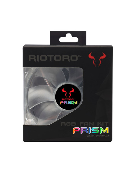 Set 2 ventilatoare Riotoro Prism 120mm iluminare