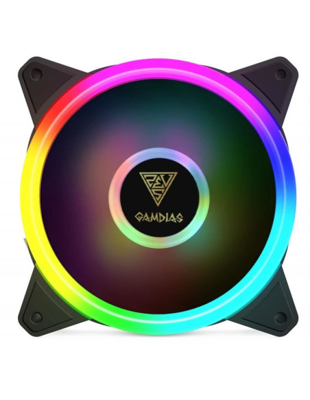 Set 4 ventilatoare Gamdias Aeolus M2 1204R 120mm iluminare