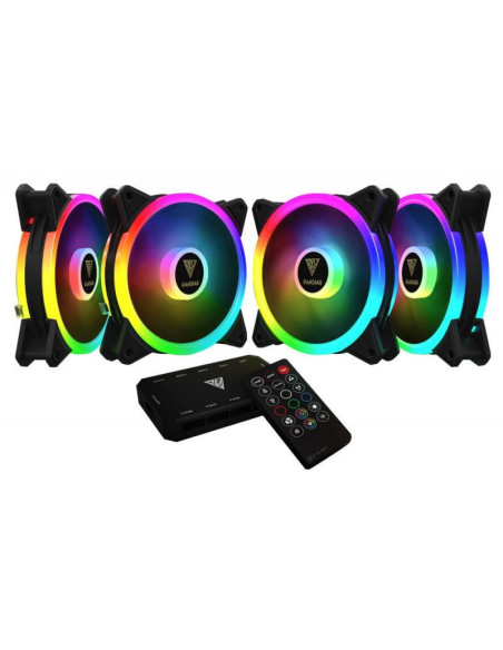 Set 4 ventilatoare Gamdias Aeolus M2 1204R 120mm iluminare