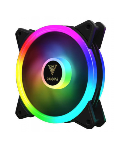 Set 4 ventilatoare Gamdias Aeolus M2 1204R 120mm iluminare