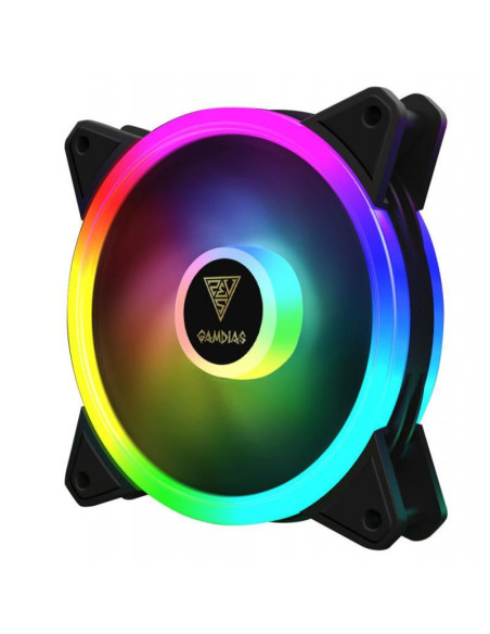 Set 4 ventilatoare Gamdias Aeolus M2 1204R 120mm iluminare