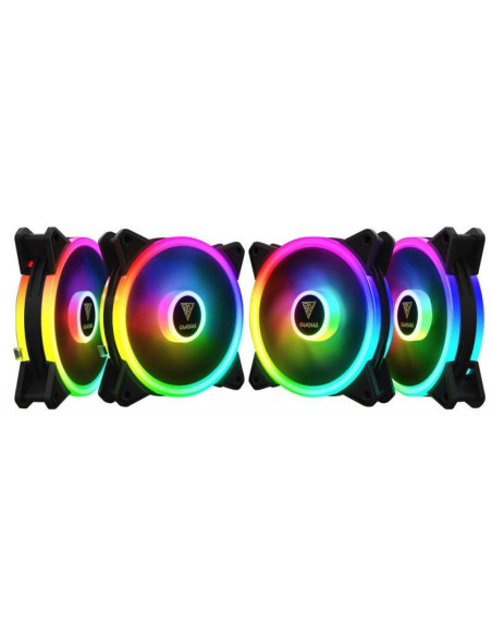 Set 4 ventilatoare Gamdias Aeolus M2 1204R 120mm iluminare