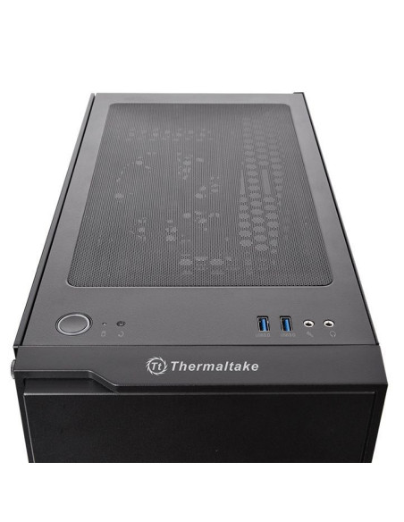 Carcasa Thermaltake H100 Tempered Glass neagra,CA-1L4-00M1WN-02