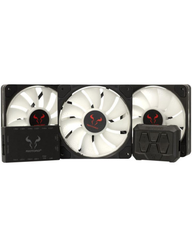 Set 3 ventilatoare Riotoro Quiet Storm 120mm iluminare