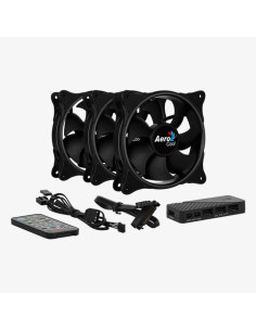 Set 3 ventilatoare Aerocool Eclipse Pro 120mm iluminare 2