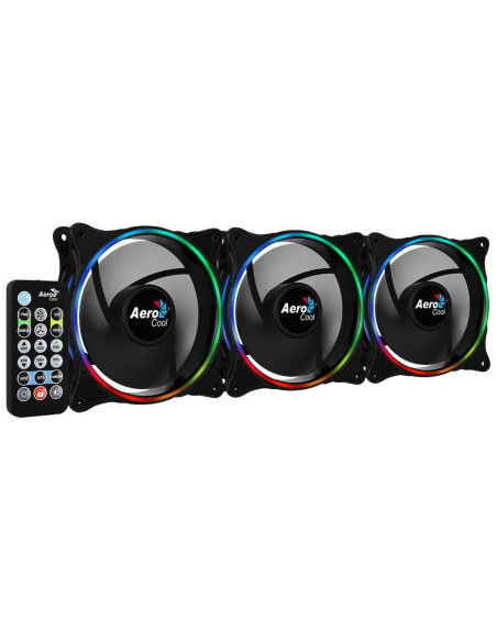 Set 3 ventilatoare Aerocool Eclipse Pro 120mm iluminare