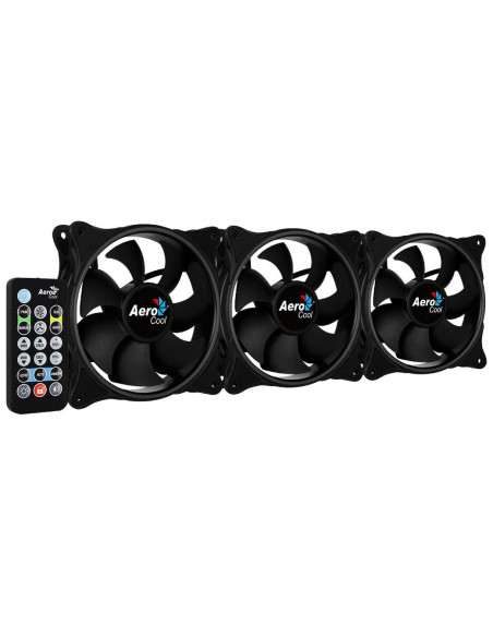 Set 3 ventilatoare Aerocool Eclipse Pro 120mm iluminare