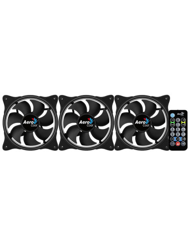 Set 3 ventilatoare Aerocool Eclipse Pro 120mm iluminare