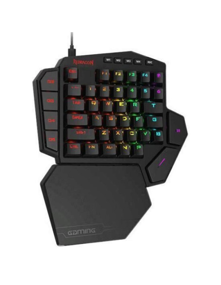 Tastatura gaming mecanica One-hand Redragon Diti neagra