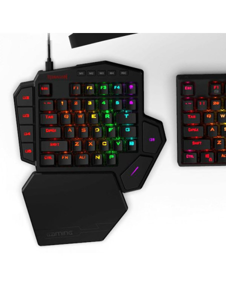 Tastatura gaming mecanica One-hand Redragon Diti neagra