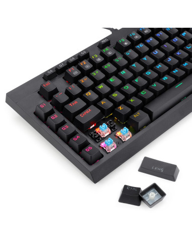 Tastatura gaming mecanica Redragon Broadsword neagra iluminare