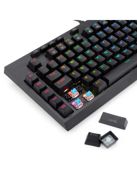 Tastatura gaming mecanica Redragon Broadsword neagra iluminare