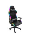 Scaun gaming Inaza Rainbow negru iluminare RGB,RBW01-BK