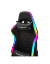Scaun gaming Inaza Rainbow negru iluminare RGB,RBW01-BK