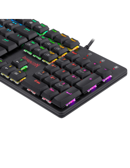Tastatura gaming mecanica Redragon Shrapnel neagra iluminare