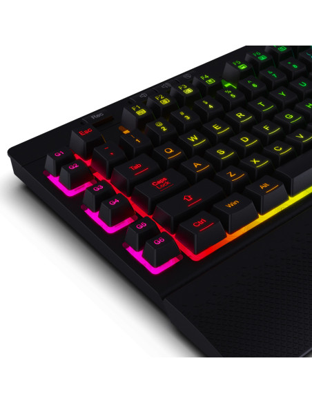 Tastatura gaming Redragon Shiva neagra iluminare RGB,K512RGB-BK