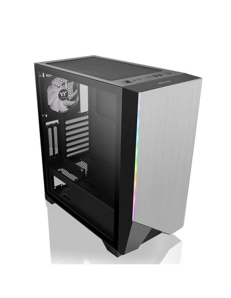 Carcasa Thermaltake H550 Tempered Glass argintie iluminare