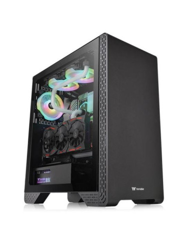 Carcasa Thermaltake S300 Tempered Glass neagra,CA-1P5-00M1WN-00