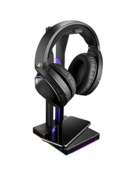Stand casti ASUS ROG Throne Qi iluminare RGB