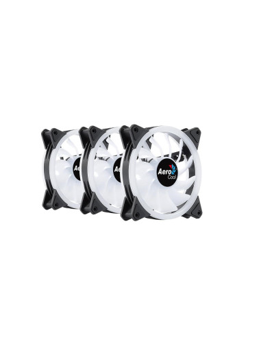 Set 3 ventilatoare Aerocool Duo 12 Pro 120mm iluminare