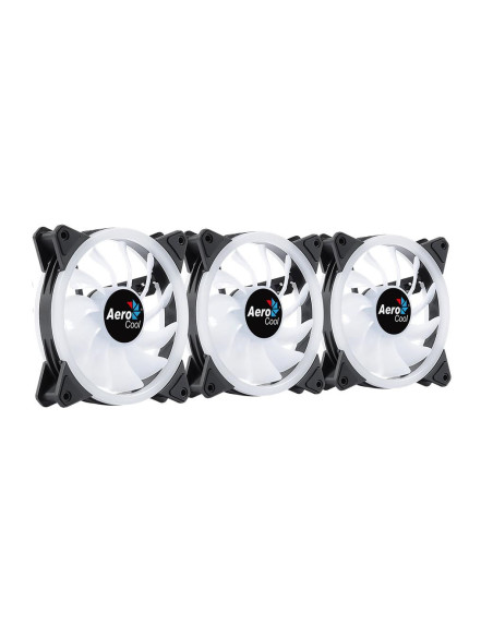 Set 3 ventilatoare Aerocool Duo 12 Pro 120mm iluminare