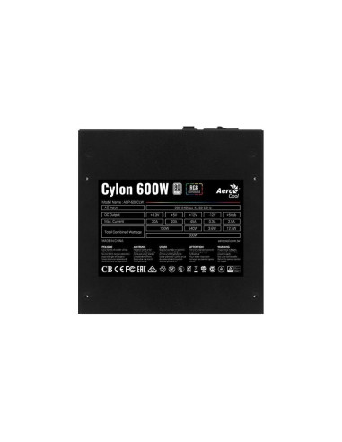 Sursa Aerocool Cylon 600W iluminare RGB,CYLON-600W