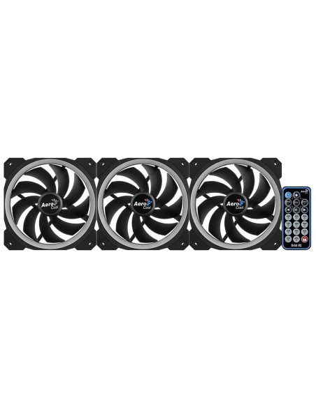 Set 3 ventilatoare Aerocool Orbit RC 120mm iluminare
