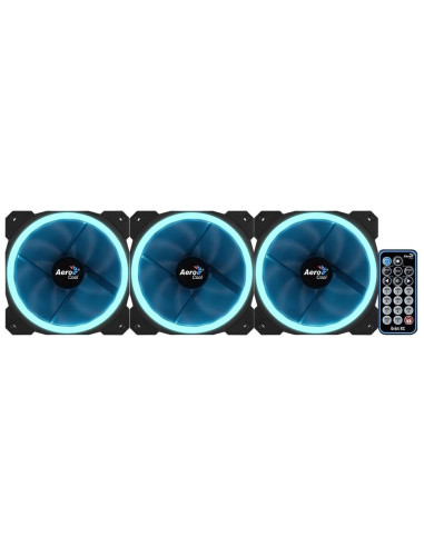 Set 3 ventilatoare Aerocool Orbit RC 120mm iluminare
