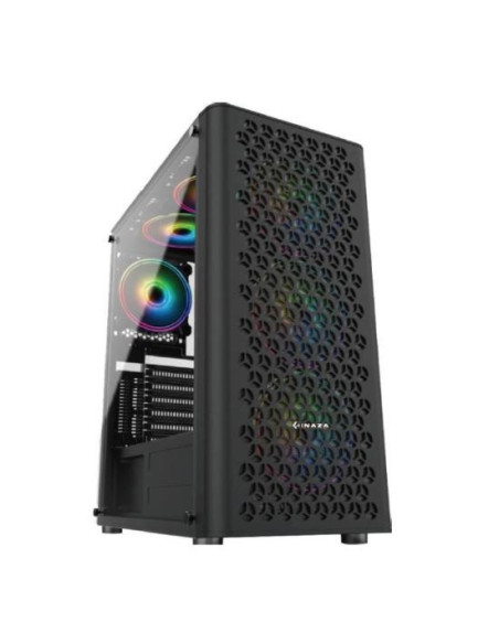 Carcasa Inaza Fury Tempered Glass neagra,INZ-FURY