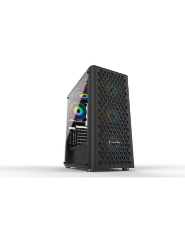 Carcasa Inaza Fury Tempered Glass neagra,INZ-FURY