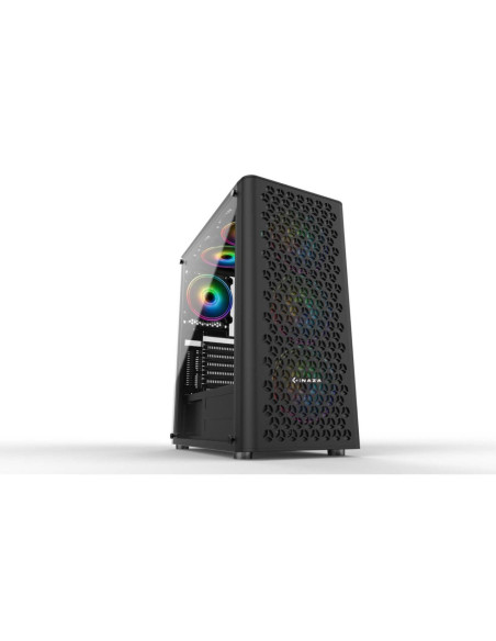 Carcasa Inaza Fury Tempered Glass neagra,INZ-FURY