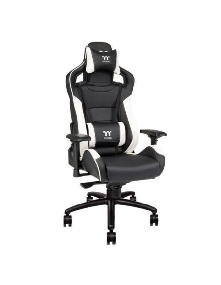 Scaun gaming Thermaltake X Fit negru cu alb,GGC-XFI-BBLFDL-01