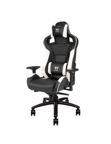 Scaun gaming Thermaltake X Fit negru cu alb,GGC-XFI-BBLFDL-01