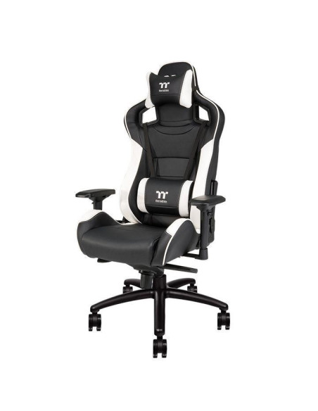 Scaun gaming Thermaltake X Fit negru cu alb,GGC-XFI-BBLFDL-01