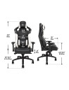 Scaun gaming Thermaltake X Fit negru cu alb,GGC-XFI-BBLFDL-01