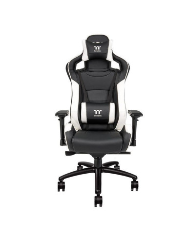 Scaun gaming Thermaltake X Fit negru cu alb,GGC-XFI-BBLFDL-01