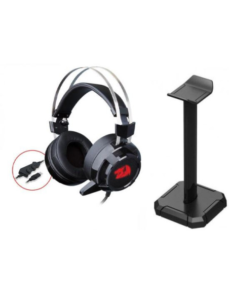 Casti Redragon Siren 2 negre cu stand Spectre,H301USB-1-BK