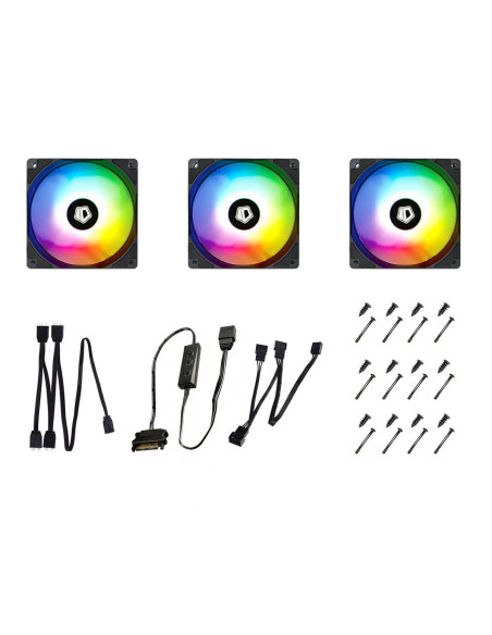 Set 3 ventilatoare ID-Cooling XF-12025 120mm iluminare