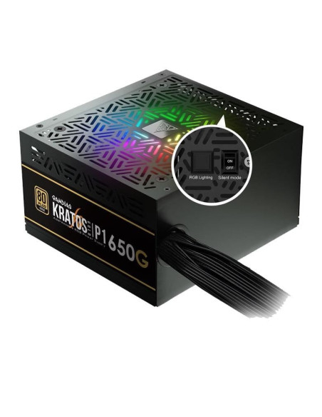 Sursa Gamdias Kratos P1 650W iluminare RGB,KRATOS-P1-650G Sursa Gamdias Kratos P1 650W iluminare RGB,KRATOS-P1-650G