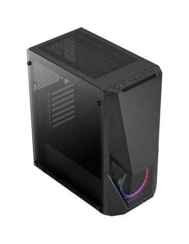 Carcasa Aerocool Zauron fRGB neagra,ZAURON-SATURN-FRGB-G-BK-V1