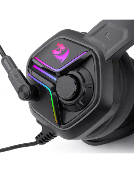 Casti Redragon Ajax iluminare RGB negre,H230-BK