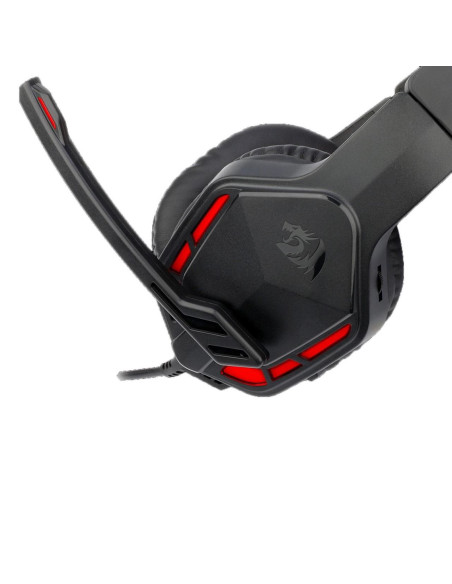 Casti gaming Redragon Themis negre iluminare rosie,H220-BK