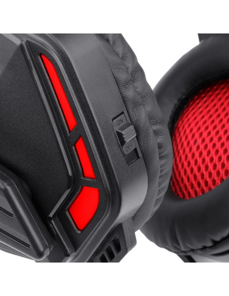 Casti gaming Redragon Themis negre iluminare rosie,H220-BK